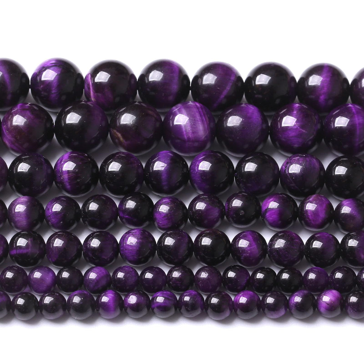 90PCS 4MM AAA Purple Tiger Eye Stone Beads Natural Gemstone Bead Crystal Healing Energy Jewelry Making DIY 15 inches