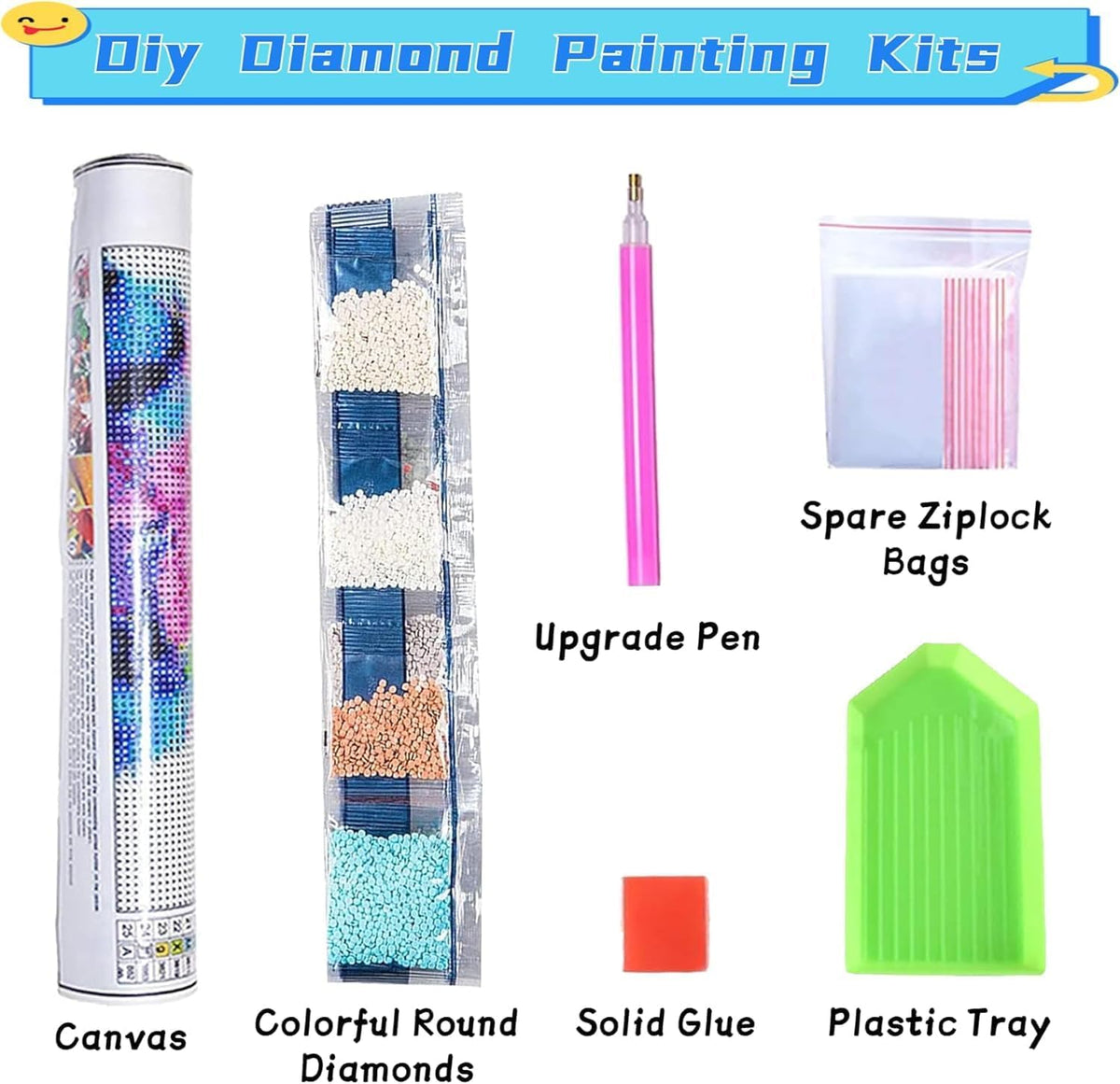 AIBOERL 6 Pack Square Drill Diamond Art Kits for Adults,Disco Ball 5D Diamond Painting Kits for Adults Beginners,DIY Square Diamond Dot Painting Gem Art Kits for Adult, Home Wall Decor 12x16Inch
