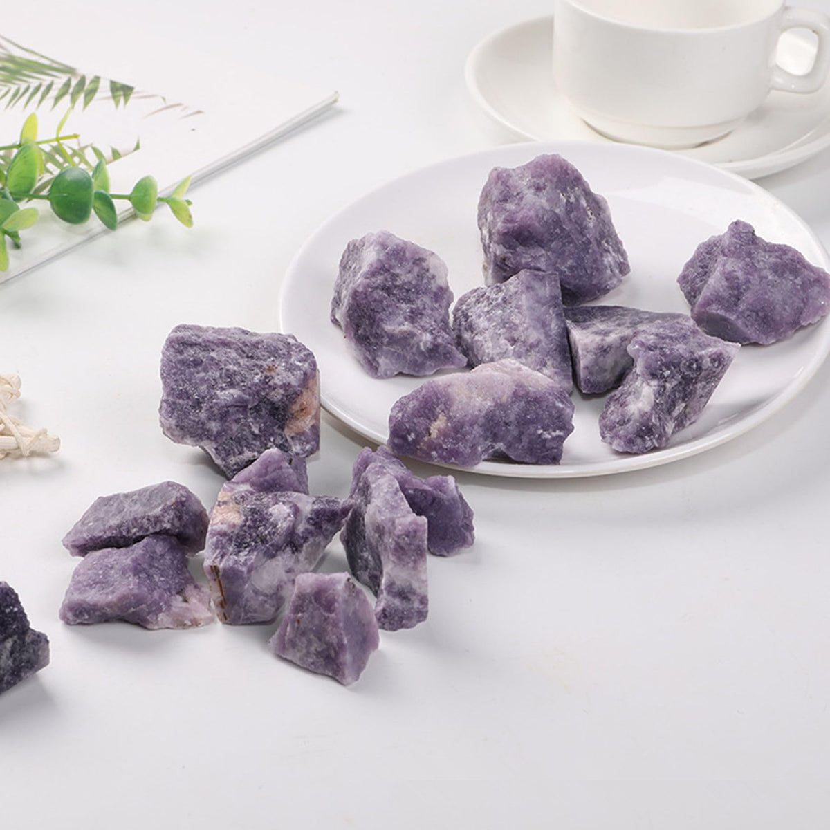Purple Lilac Mica Raw Crystals Healing Crystals Natural Rough Stones 1.2-2" for Tumbling, Fountain Rocks, Yoga, Meditation, Polishin, Gift 33