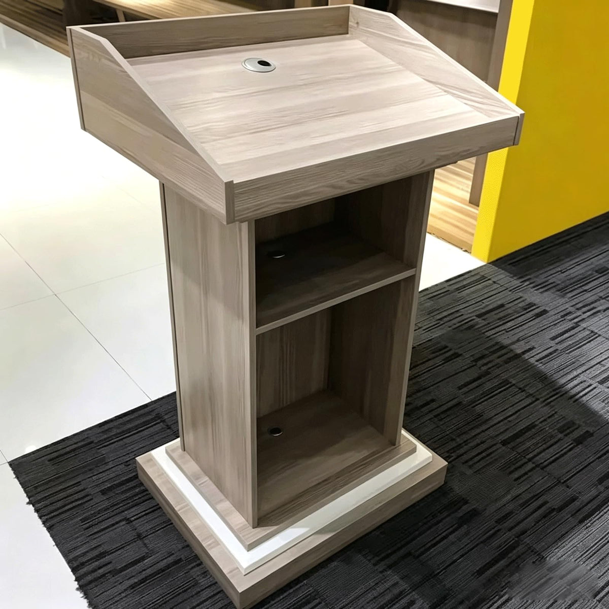 Podium Stand Podium Stand Wooden Lecterns with Storage Shelf Church Pulpits Teacher's Podium Lecture Hall Office Meeting Podiums Has Many uses