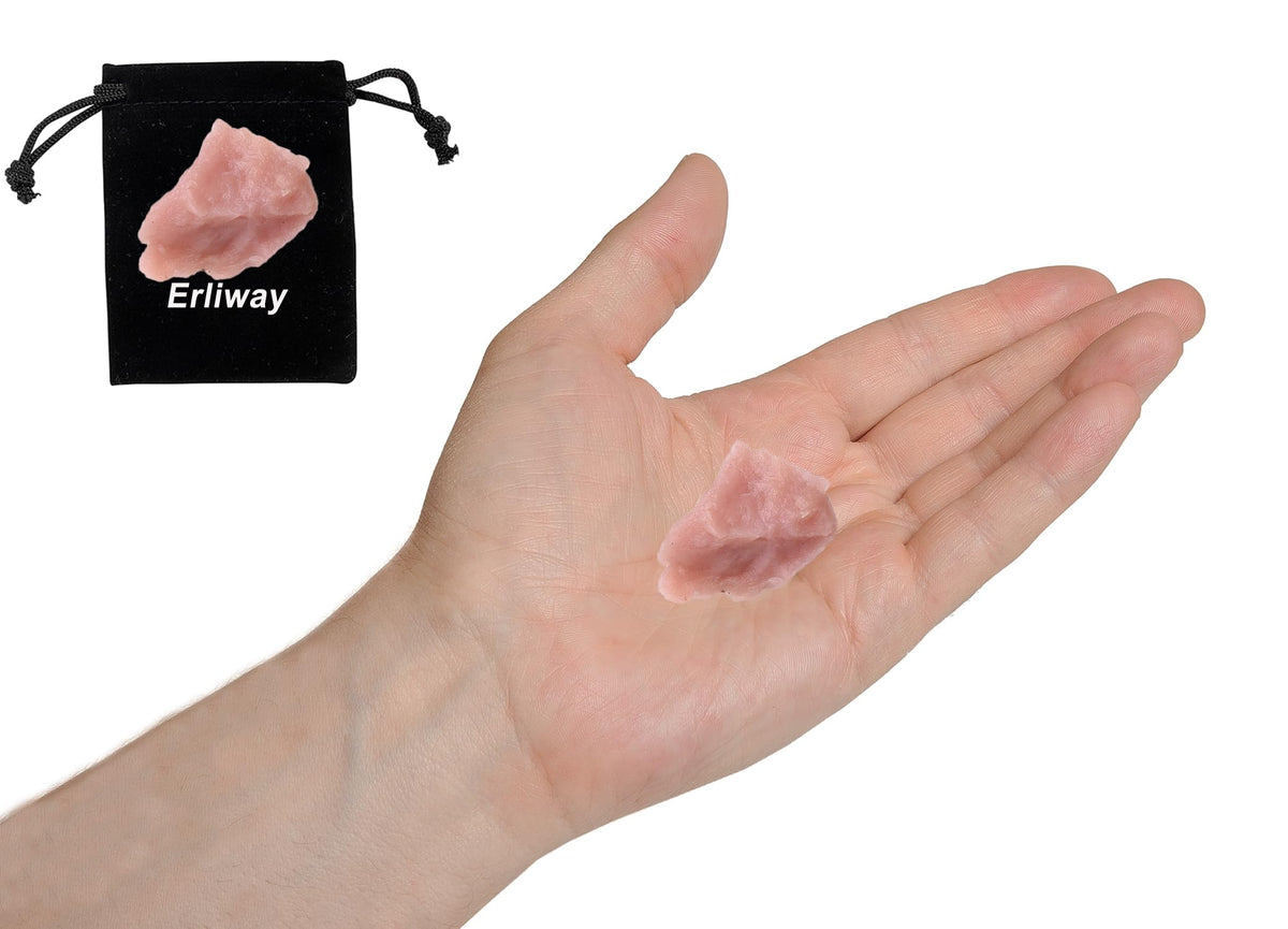 Pink Opal Raw Crystals, Large 1.25-2.0" Healing Crystals Natural Rough Stones Crystal for Tumbling, Cabbing, Fountain Rocks, Decoration, Polishing, Wire Wrapping, Wicca & Reiki
