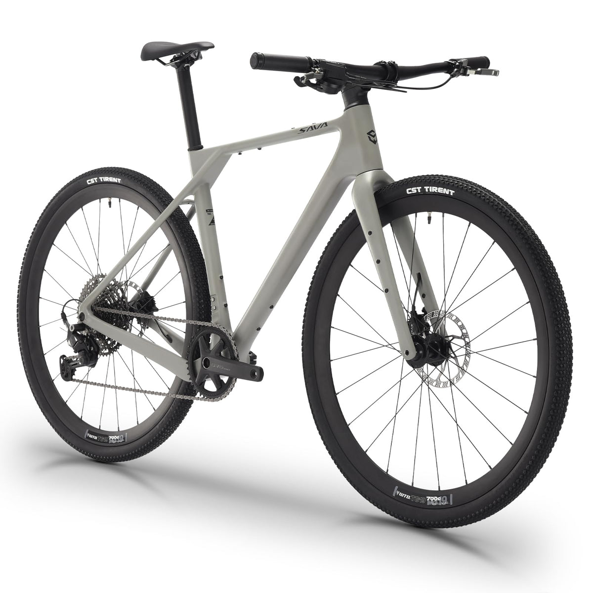 SAVADECK Carbon Gravel Bike - T800 Carbon Frame & Fork | Shimano U6000 11-Speed Groupset | Hydraulic Disc Brakes | 700CX40mm All-Terrain Tires | Men & Women Road/Off-Road Bicycle (Gray, 47cm)