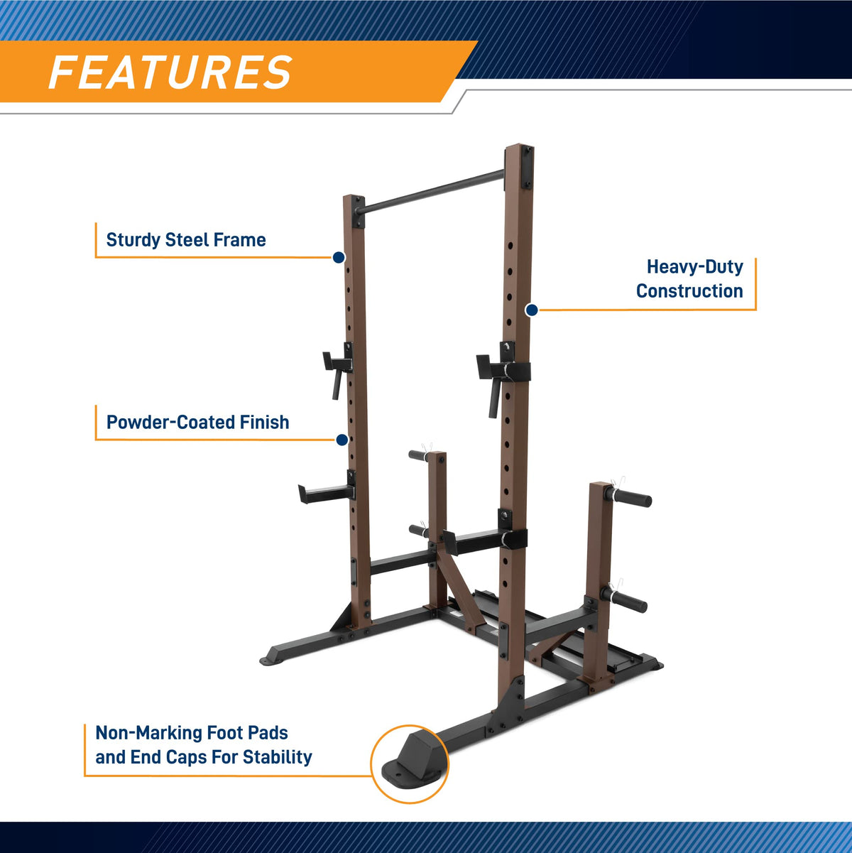 Steelbody Squat Rack Utility Trainer with Weight Storage Posts STB-98010