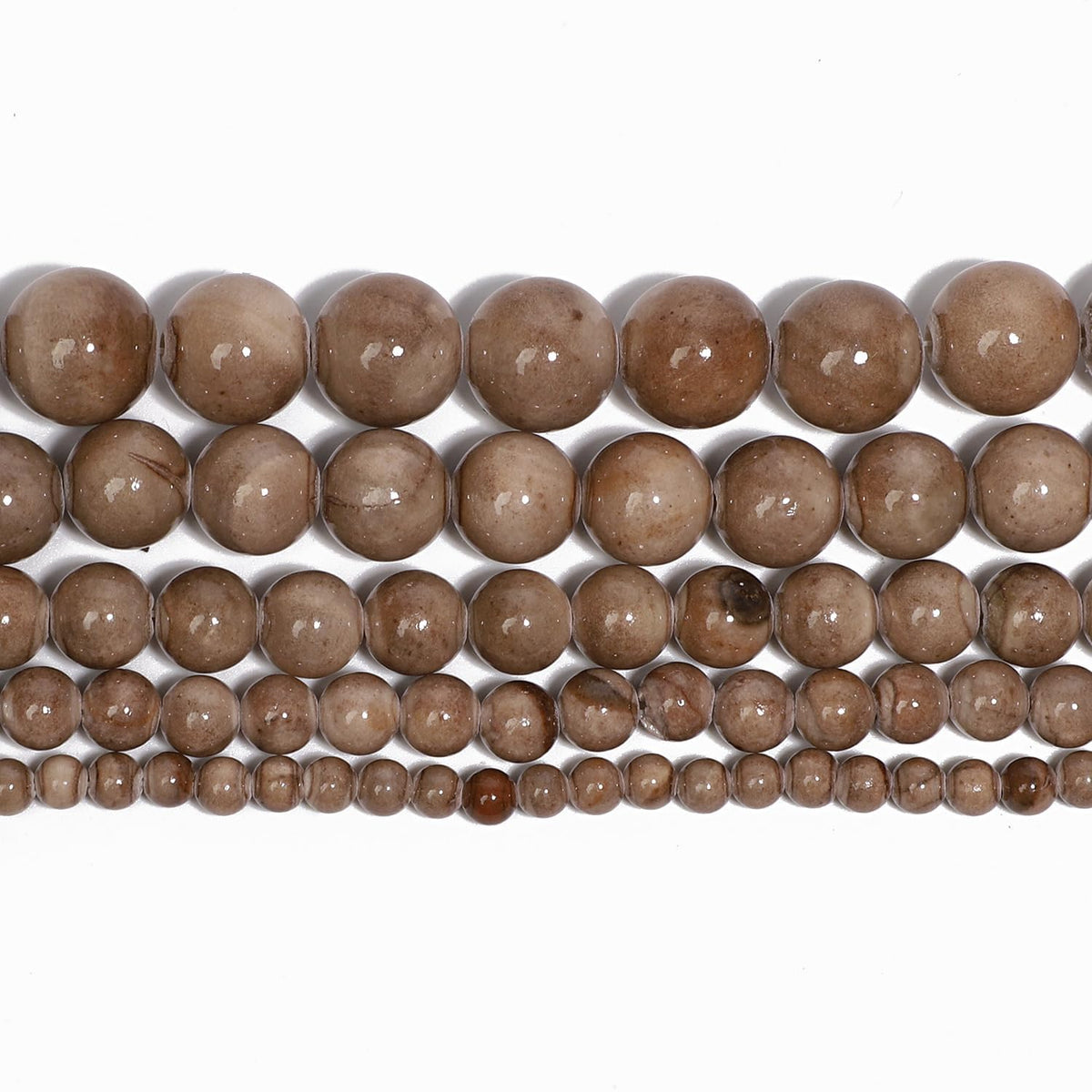 Yochus 60pcs 6mm Coffee Persian Jade Energy Healing Round Bulk Gemstone Beads for Jewelry Making Bracelet Necklace Earring DIY