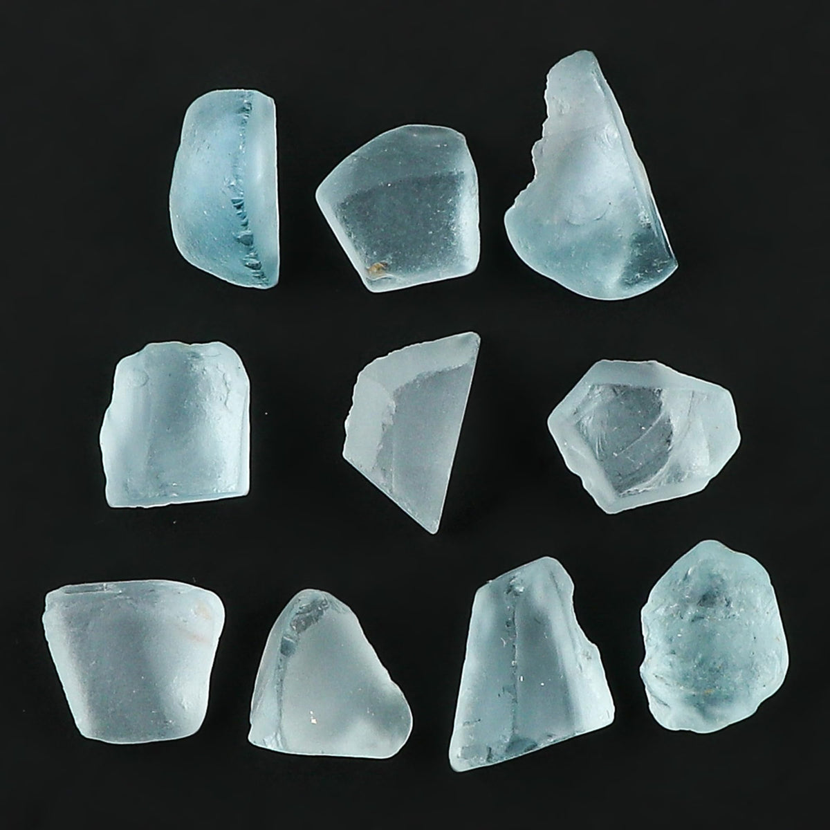 CRYSTALINES 5pcs Natural Raw Blue Topaz Gemstones, Rough Stones, DIY Jewelry Making, Wholesale Loose Supply, Healing Crystals, December Birthstone, Success Stone