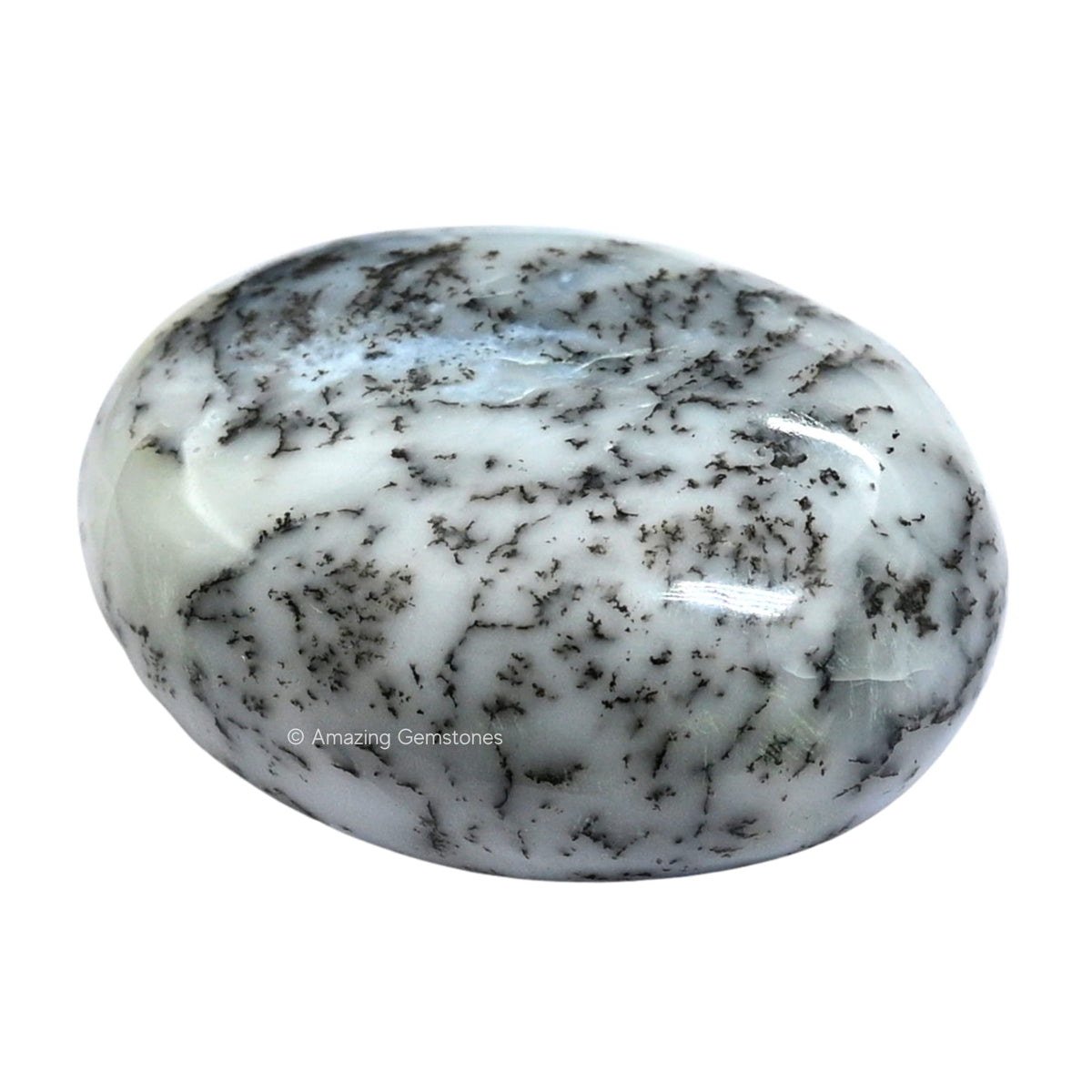 Amazing Gemstone Dendrite Opal Crystals and Healing Stones - Large Palm Stone Crystals Piedra - Crystal for Good Luck, Balanced Positive Energy, Meditation - Unique Stocking Stuffers, Gifts for Women