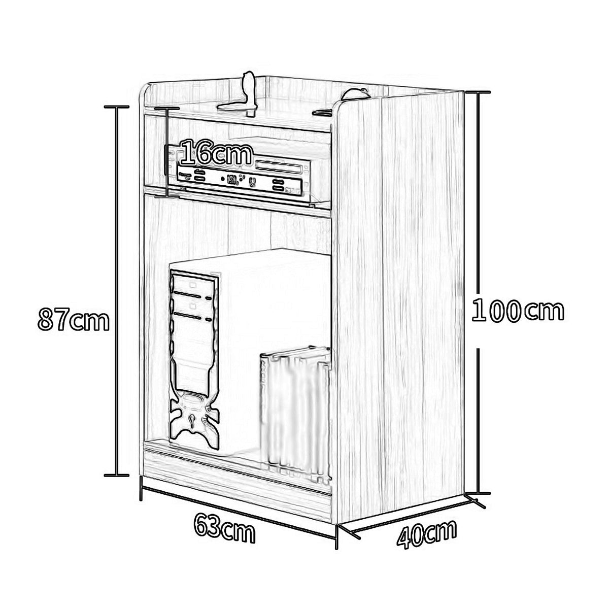 Lectern Podium Stand, Podium,Standing Desk Host Stage Speaking Reading Table for Classroom with Wire Hole, Apply to Conference Auditorium/White/63x40x110cm