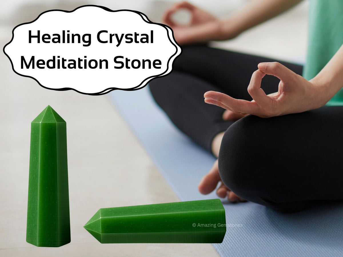 Amazing Gemstone Dark Green Aventurine Crystal Towers - Natural Healing Crystal Point Obelisk for Reiki Healing and Crystal Grid (2" to 3" INCH)