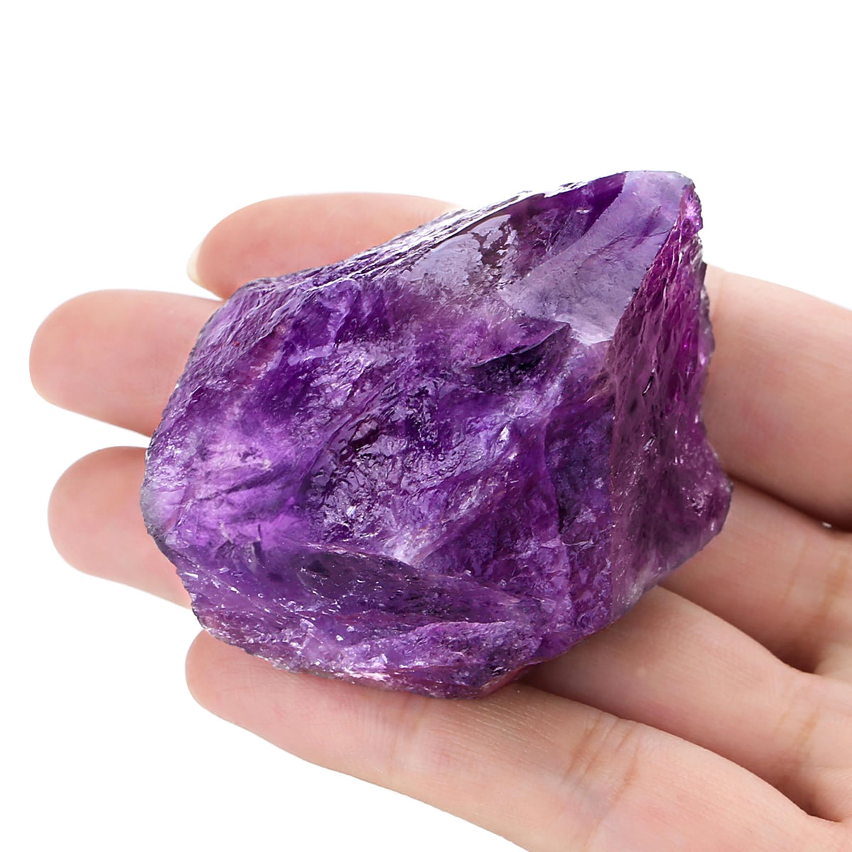 XIANNVXI Amethyst 1.8-2.2" Large Raw Crystals and Healing Stones Natural Rough Crystal Rocks for Decor Gifts Tumbling Cabbing Polishing Fountain Rocks 1PCS