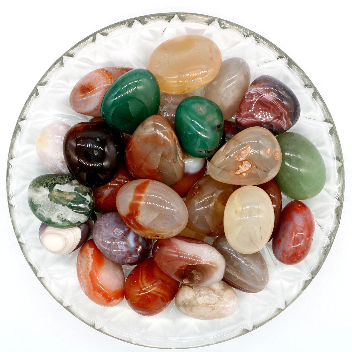 Natural Crystal and Healing Stones Set 16 Pc Agate Stones Rock Gemstones Witches Reiki Energy Balancing Meditation Divination Home Decor DIY