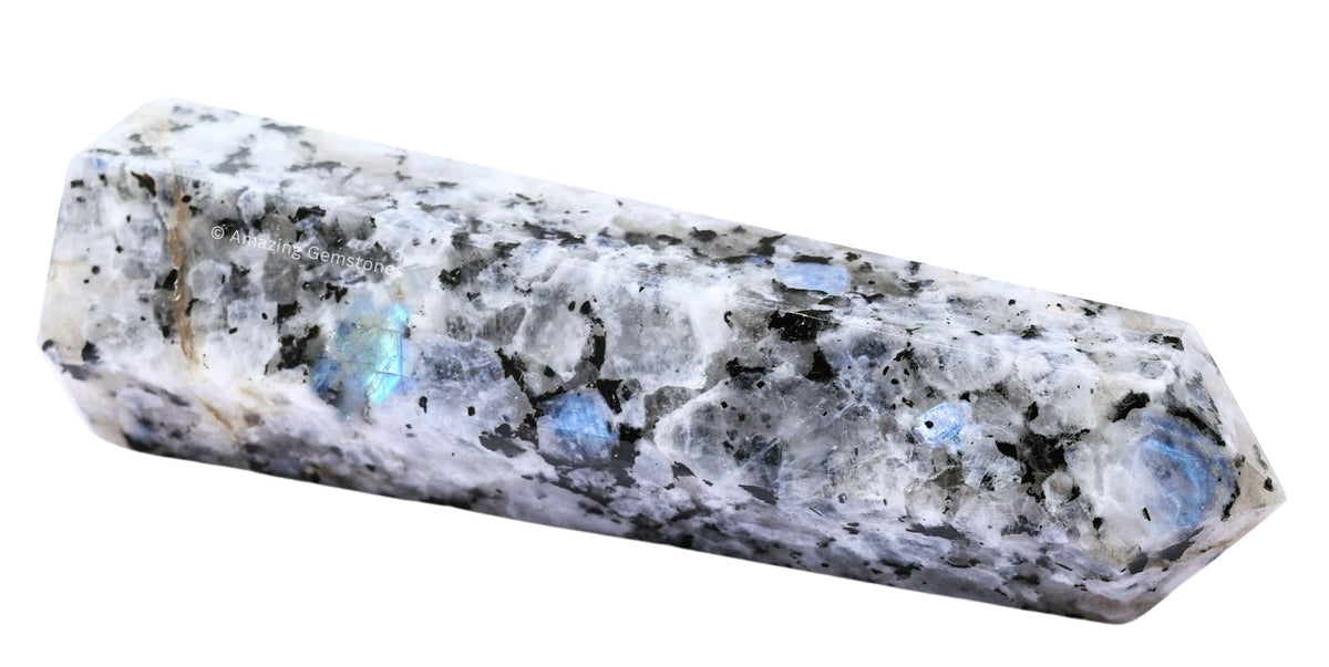 Amazing Gemstone Large Rainbow Moonstone Crystal Towers ~ Natural Healing Crystal Point Obelisk for Reiki Healing and Crystal Grid (5.5" to 6" INCH)