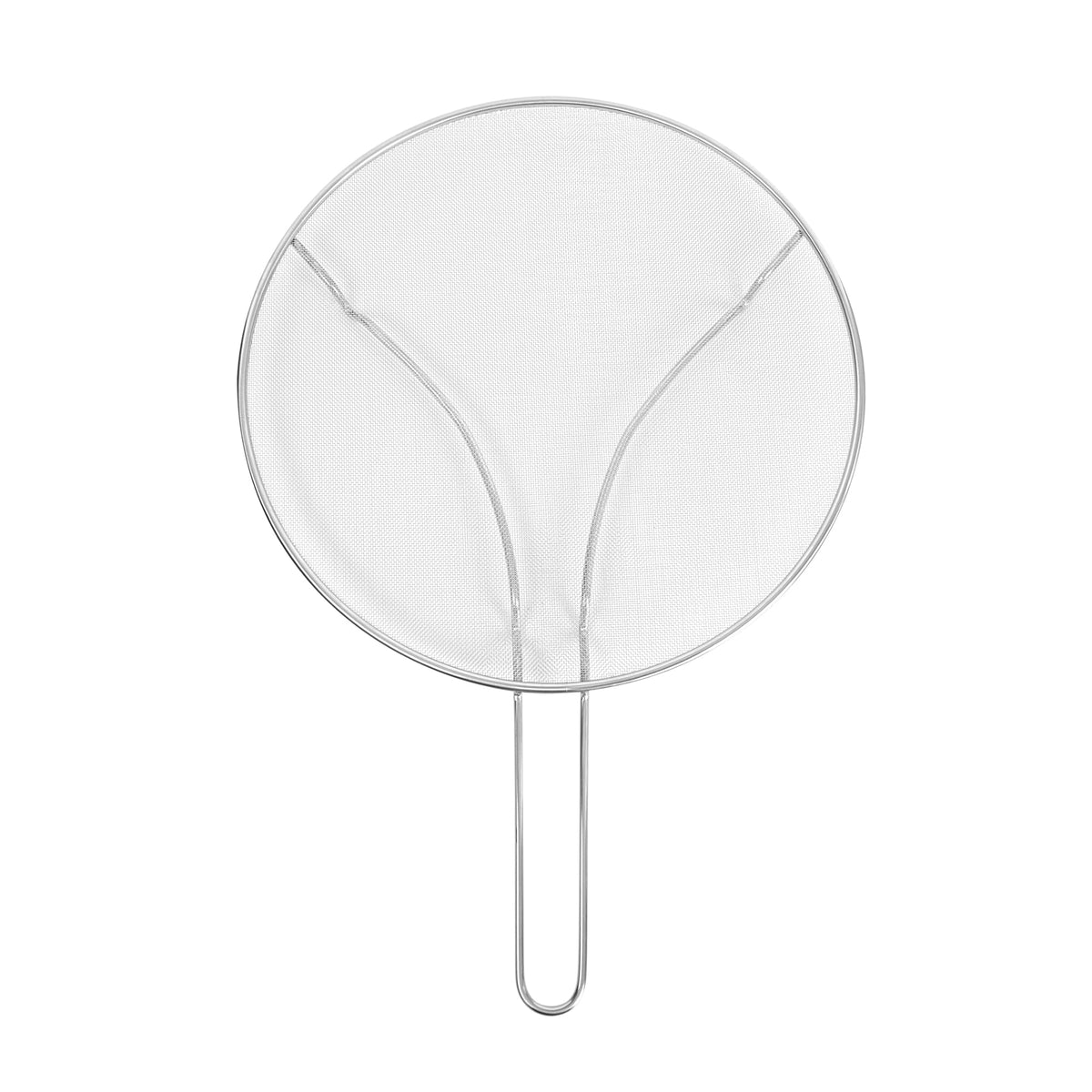 Restaurantware Splatter Screen 1 Count 13" Fine Mesh Cover Stainless Steel Splatter Guard with Resting Feet Cooking Protector for Frying Pan, Cooking Pots, Saute, Grease and Oil, Kitchen Tool