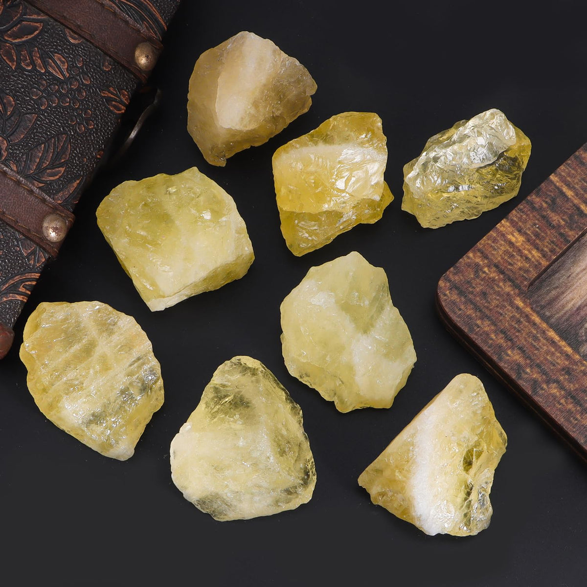 1Lb Authentic Raw Citrine Crystal Stone Natural Rough Stones Crystal for Tumbling, Cabbing, Polishing, Wire Wrapping, Wicca & Reiki Crystal Healing