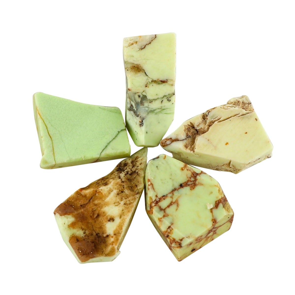 CRYSTALINES 5pcs Wholesale Natural Raw Lemon Chrysoprase Gemstone, Untreated Rough Stones, Bulk Loose Supplies, DIY Jewelry Making, Chakra Healing Crystals, Wire Wrapping, Gem Collection