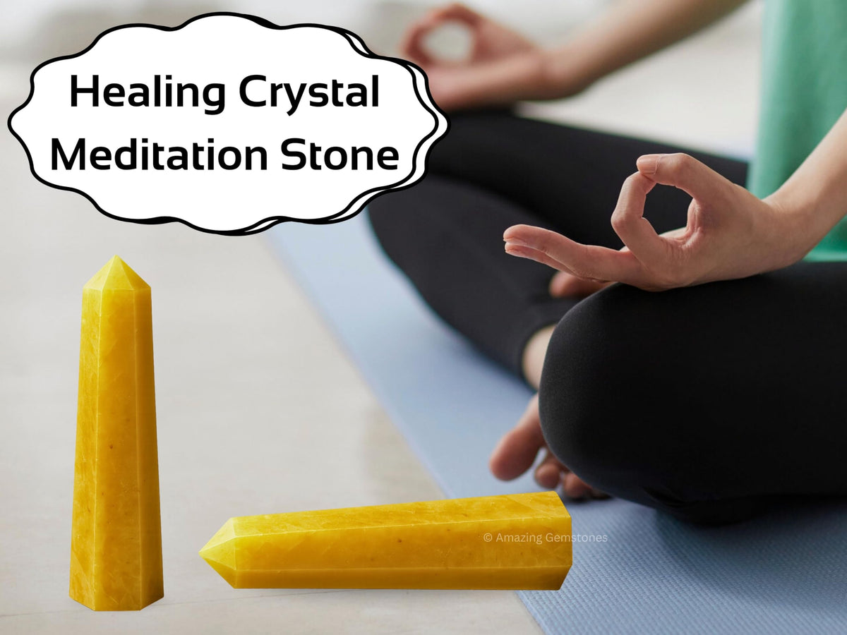 Amazing Gemstone Yellow Aventurine Crystal Towers - Natural Healing Crystal Point Obelisk for Reiki Healing and Crystal Grid (3" to 4" INCH)