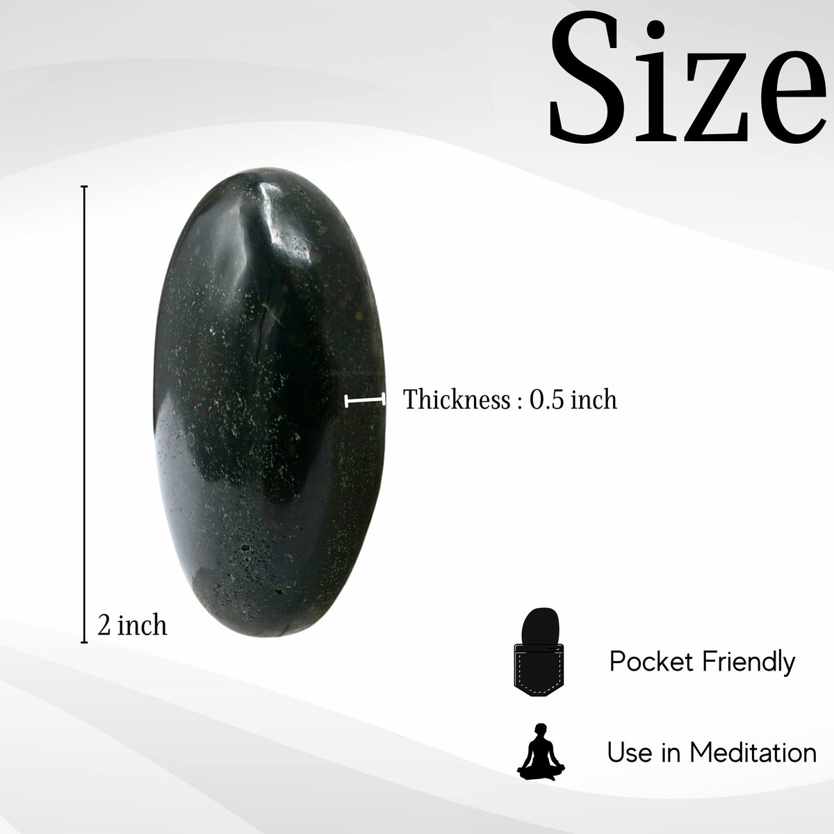 Amazing Gemstone Bloodstone Crystals and Healing Stones - Large Palm Stone Crystals Piedra - Crystal for Good Luck, Balanced Positive Energy, Meditation - Unique Stocking Stuffers and Gifts for Women
