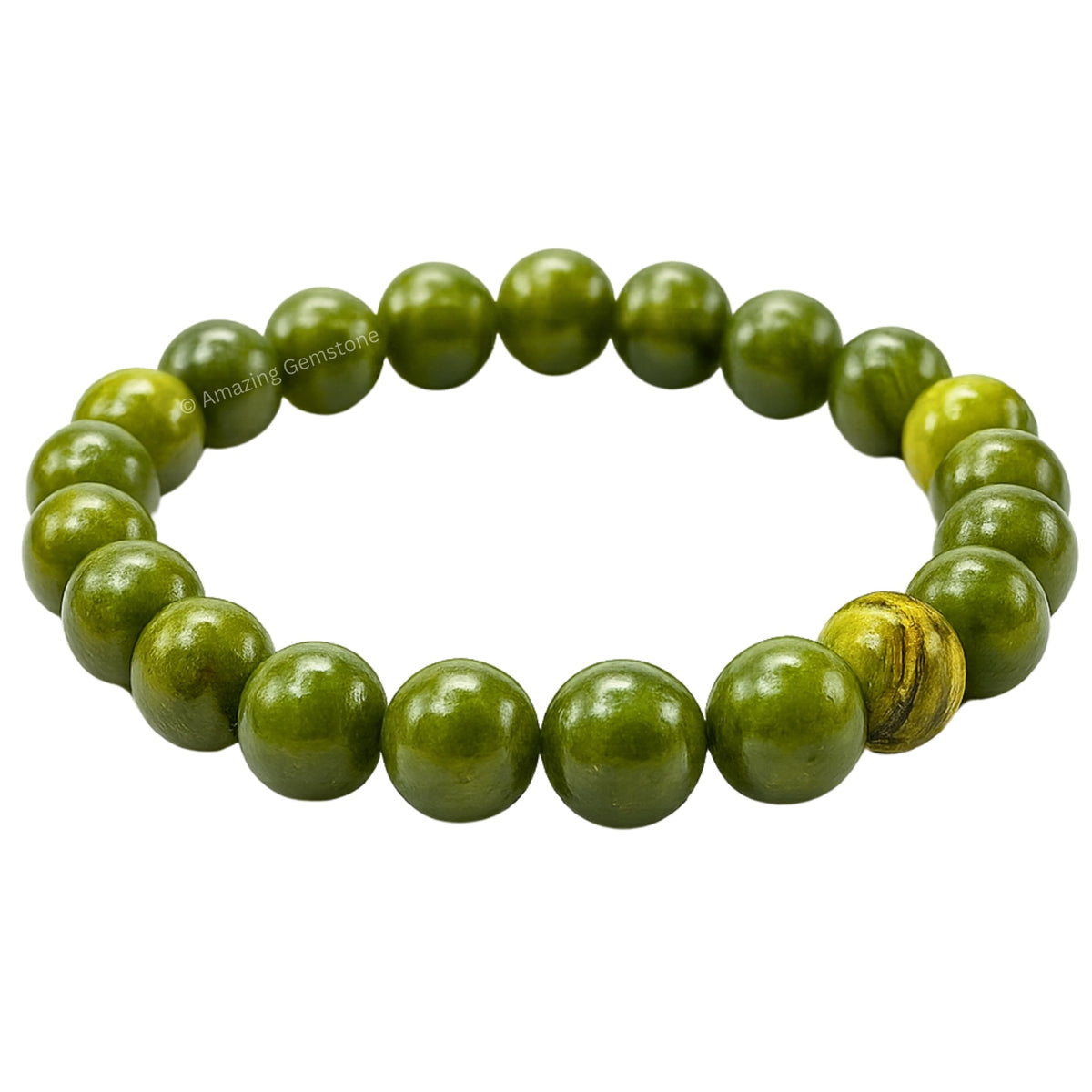 Amazing Gemstone Crystal Bracelet for Women Men's Gifts - Protection Healing Crystal Bracelet - 8mm Gemstone Beaded Stretchable Bracelet Pulseras Para Hombres Mujer Stocking Stuffers Mothers Day Gift (Jade)