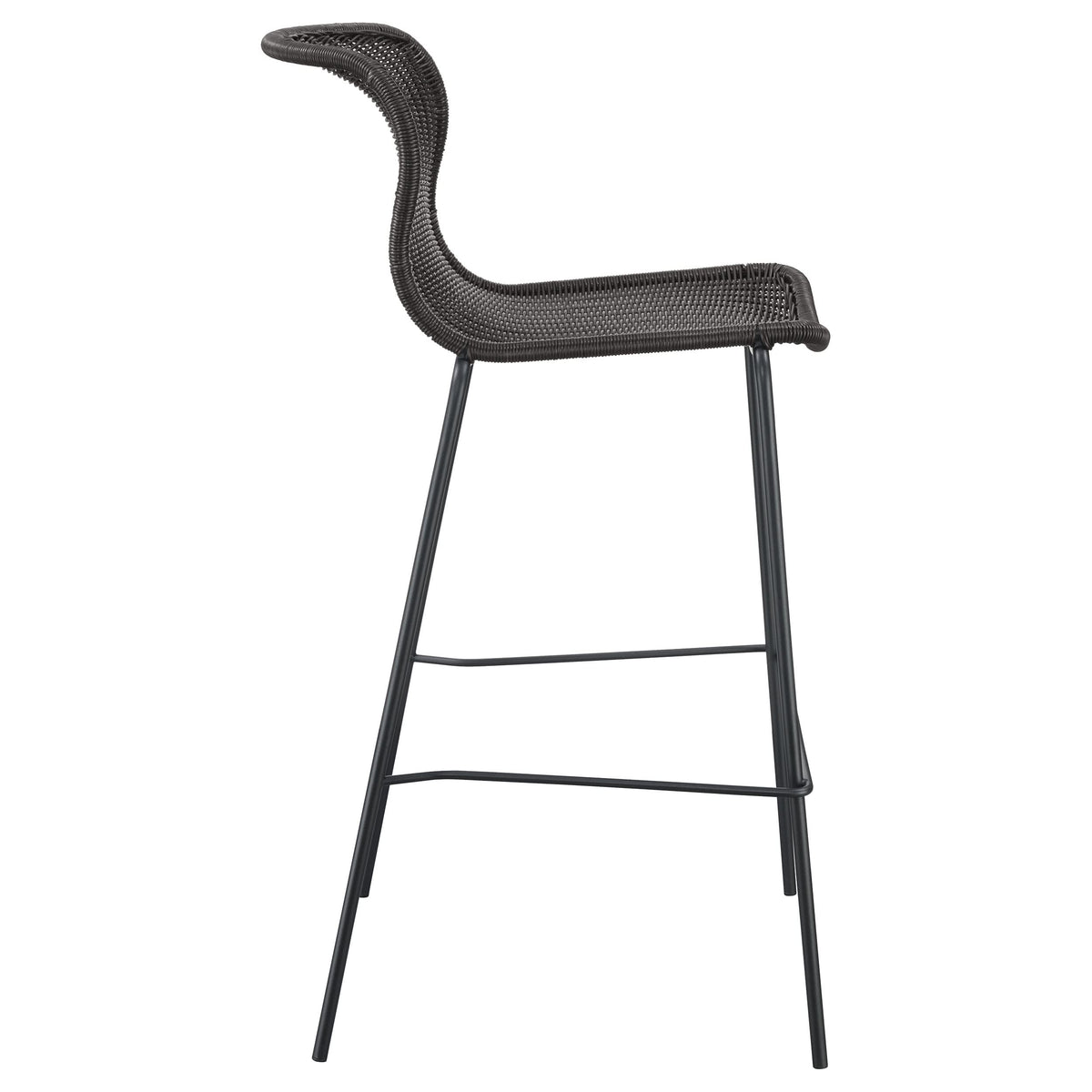 Coaster Home Furnishings Mckinley Faux Rattan Metal Bar Chair Brown (Set of 2)