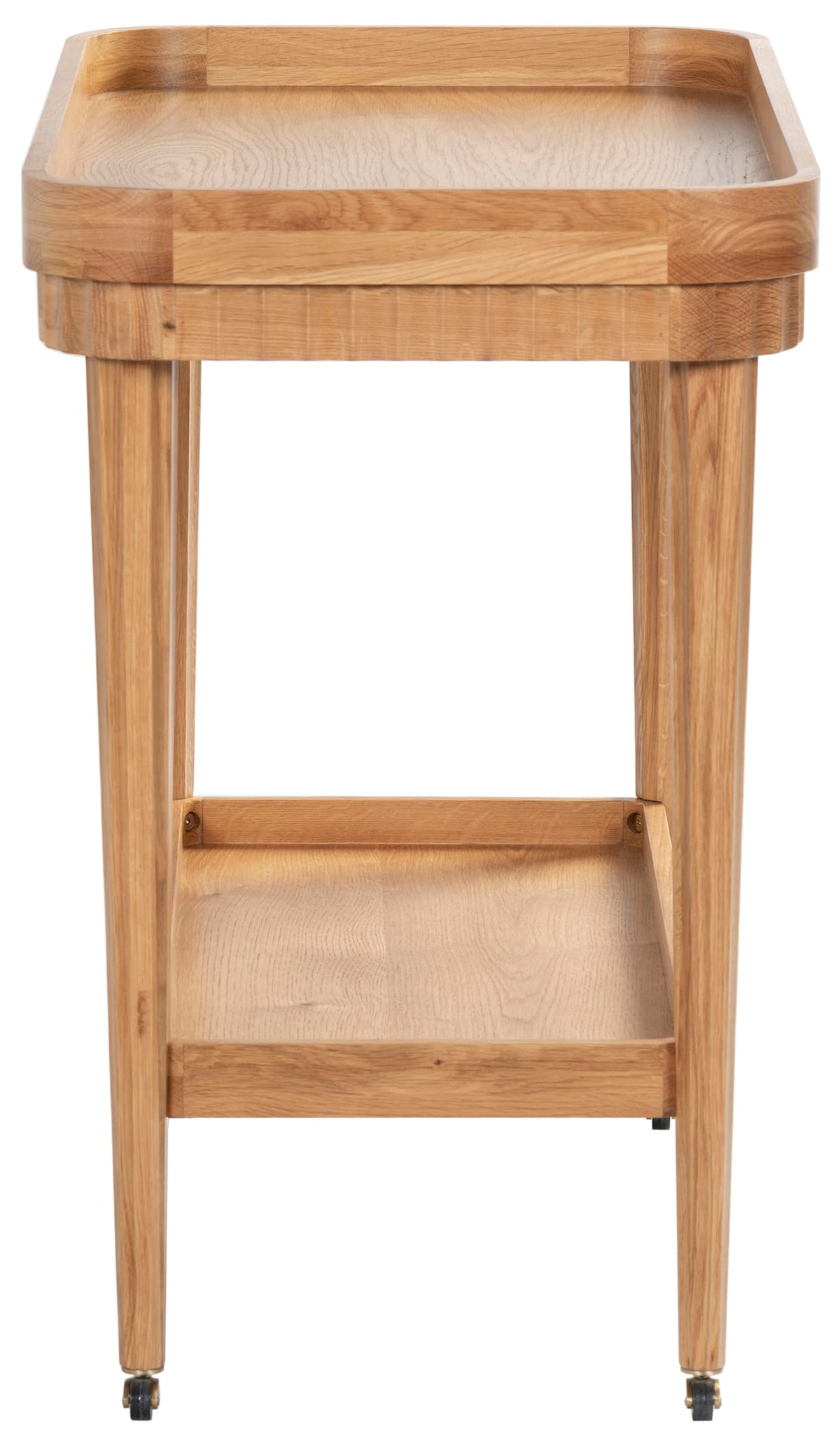 SAFAVIEH Couture Collection - Felicia Briana Natural Brown Bar Cart, 2-Shelf Serving Cart on Wheels (SFV4247A)