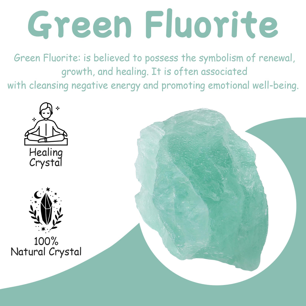 QINJIEJIE 2PCS Green Fluorite 1.8-2.2'' Natural Rough Crystal Rocks Bulk Large Crystal Stones for Tumbling Cabbing Polishing Fountain Rocks DIY Decoration Handmade Gifts