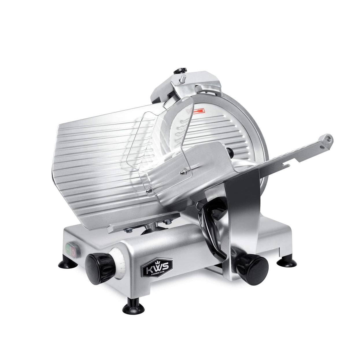 KWS Commercial 420W Electric Meat Slicer 12" Frozen Meat Deli Slicer Restaurant and Home Use [ETL, NSF Certified] (Stainless Steel Blade, 12-Inch Blade)