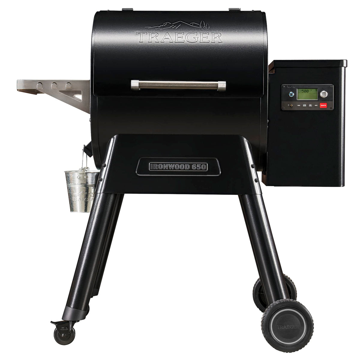 Traeger Grills Ironwood 650 Electric Wood Pellet Grill and Smoker, Black, 650 Square Inches Cook Area, 500 Degree Max Temperature, Meat Probe, 6 in 1 BBQ Grill with WiFi and app connectivity