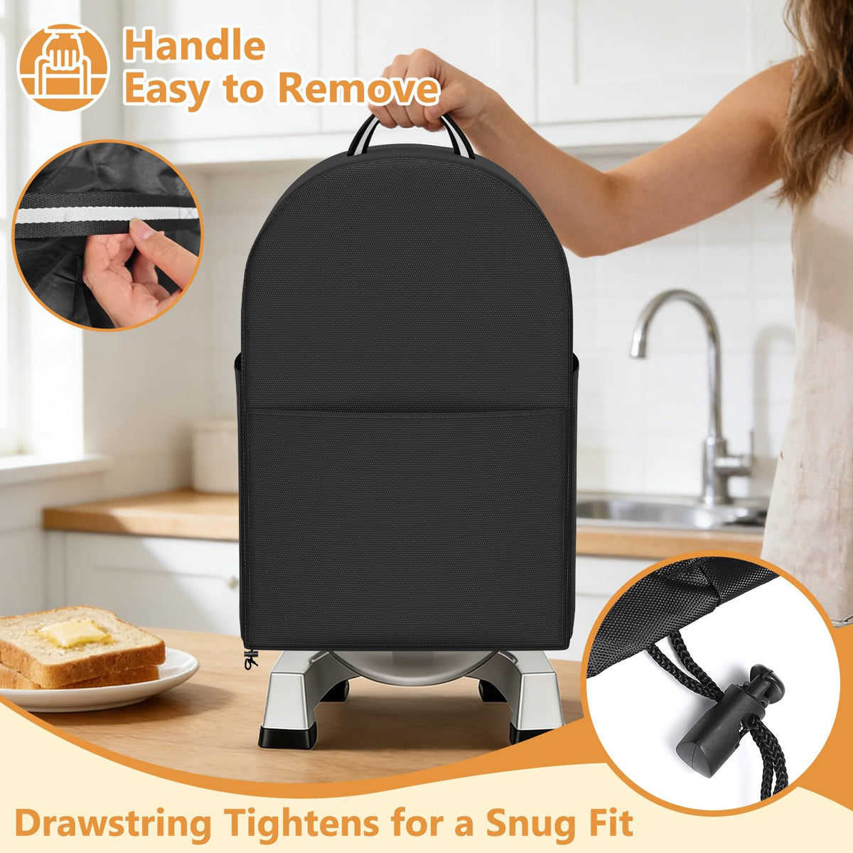 COSHNIBI Commercial Food Mixer Cover,Fits for 15QT Food Mixer,420D Waterproof & Dustproof Commercial Stand-Mixer Cover with Pocket