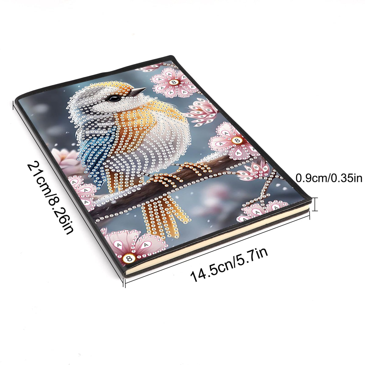 SHEGZHUC Diamond Painting Notebook Journal A5 Blank 14.5x21cm/5.7×8.26in Diamond Painting Composition Journaling Notebooks Notepad Sketchbook Diary Special Drills Girls Gifts || Hummingbirds Animal