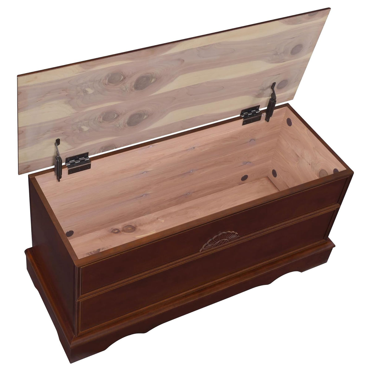 Lonergan Cedar Chest: Romantic Storage Chest for Wool Blankets/Coats (Warm Brown)