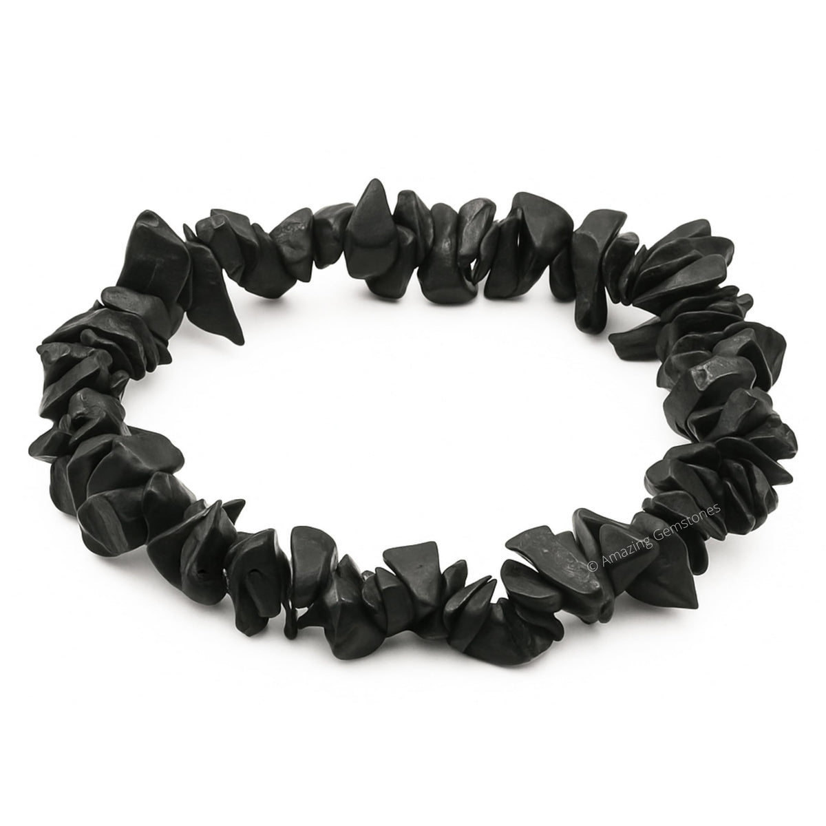Amazing Gemstone Chips Bracelet (Shungite)