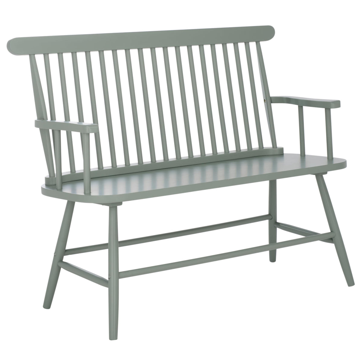 SAFAVIEH Home Collection - Eton Sage Green Solid Wood Bench, Farmhouse Spindle Back Indoor Seating for Entryway or Dining (BCH3300A)