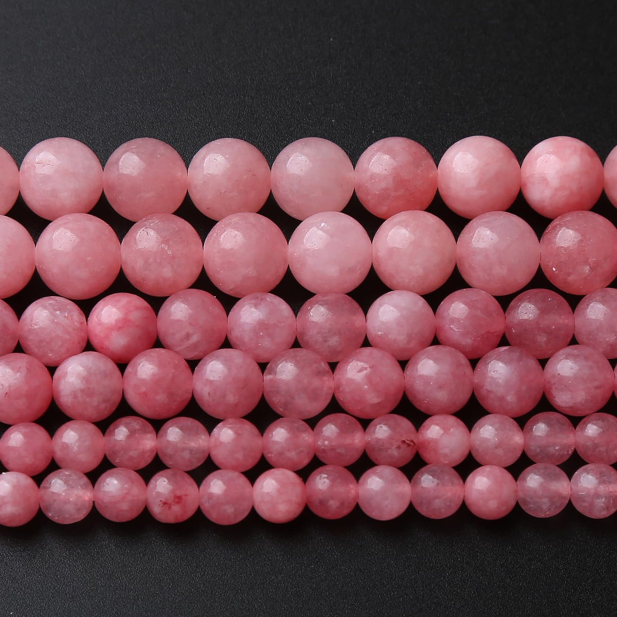 60pcs 6mm Natural Rose Pink Chalcedony Stone Round Loose Beads for Jewelry Making DIY Bracelets Necklaces Crystal Energy Healing Stone Beads 15" (6mm, Rose Pink Chalcedony)