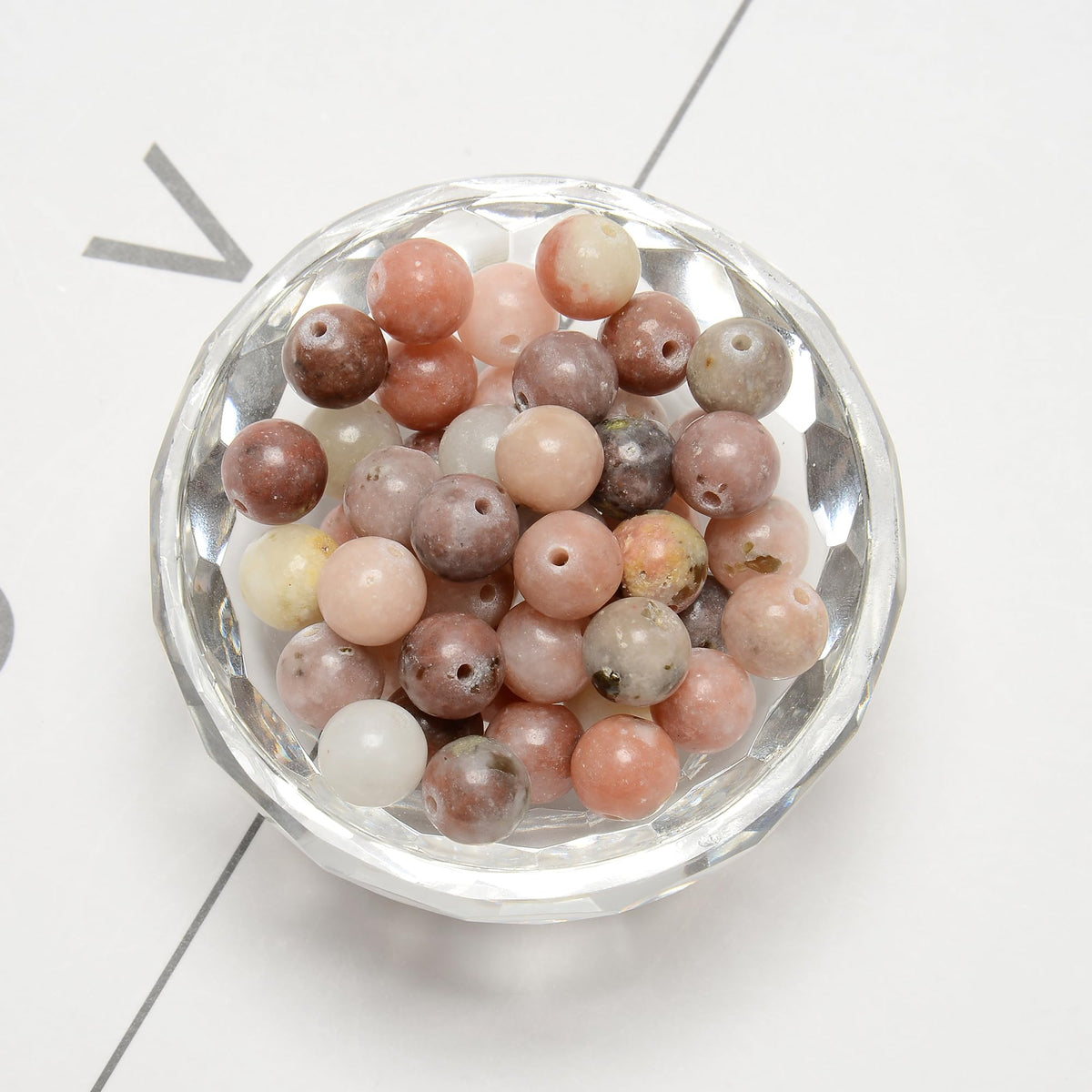Land Long 120pcs(2 Strand) 6mm Natural Plum Bloosom Jasper Gemstone Beads, Round Cherry Agate Stone Beads for Jewlery Bracelets Earrings Making DIY