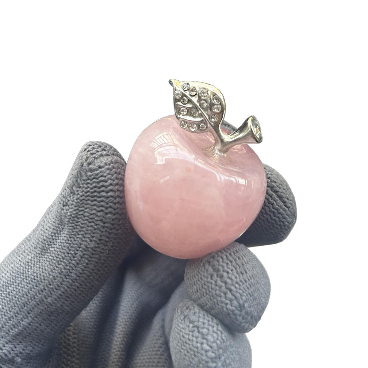 Sunshcat Natural Rose Quartz 1.18 Inchs Apple Crystal and Healing Stone Statues,Room Decoration Christmas Decorations Thanksgiving Gifts Office Gifts Collectibles