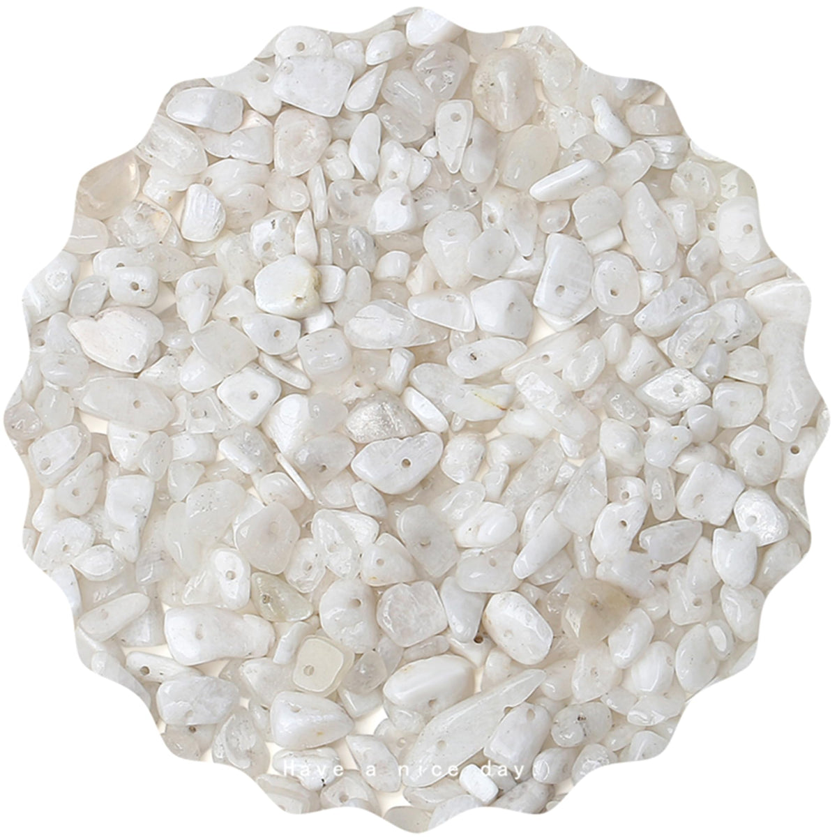 ZHIYUXI 400pcs Moonstone Beads 5-8mm Crystals Gemstones for Bracelet Making Irregular Stone Bead for Jewelry Making Natural Chips Craft 2 Strands