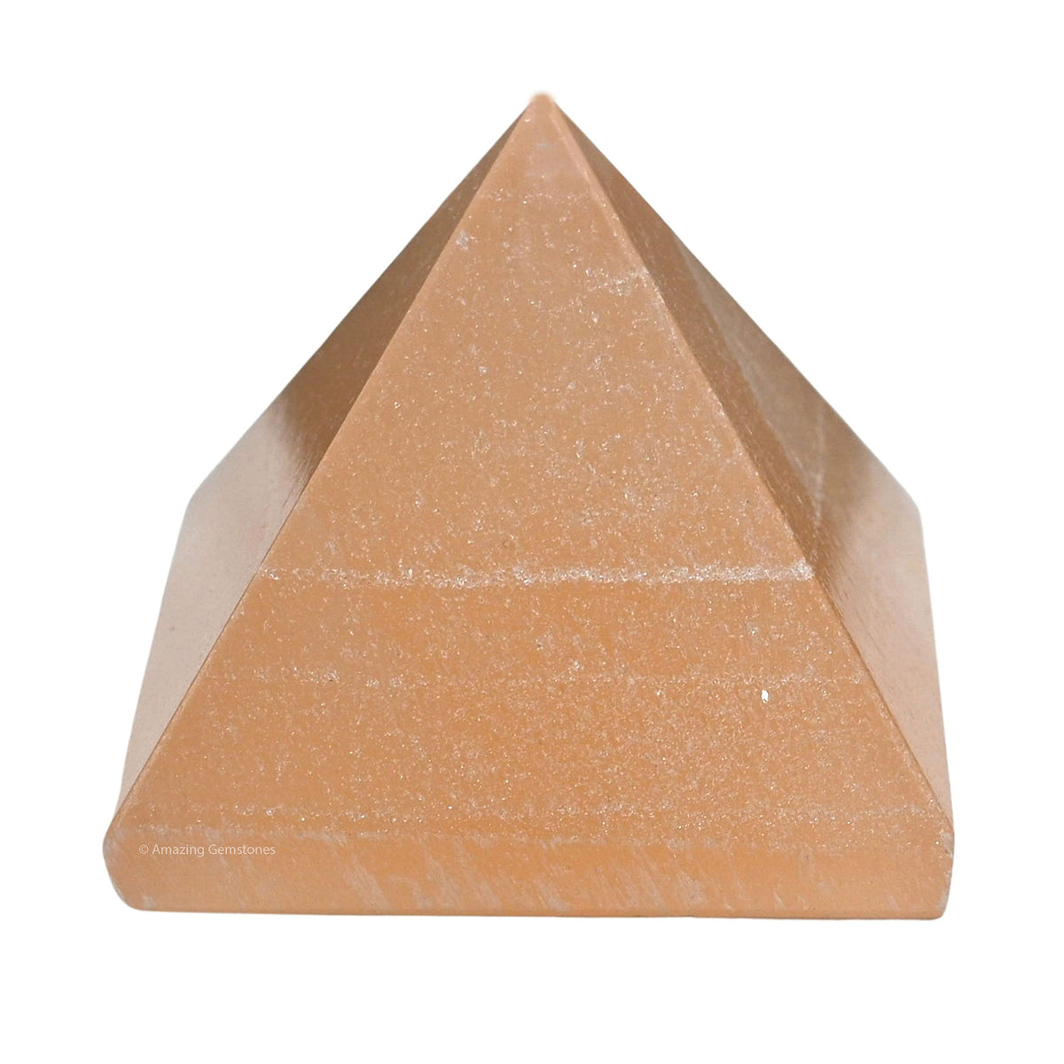 Amazing Gemstone Orange Selenite Pyramid Crystal Healing Stones - 2" Great Pyramid Figurine of Natural Stone Pyramid for Meditation, Reiki, Chakra Balancing and Crystal Pyramids Grid