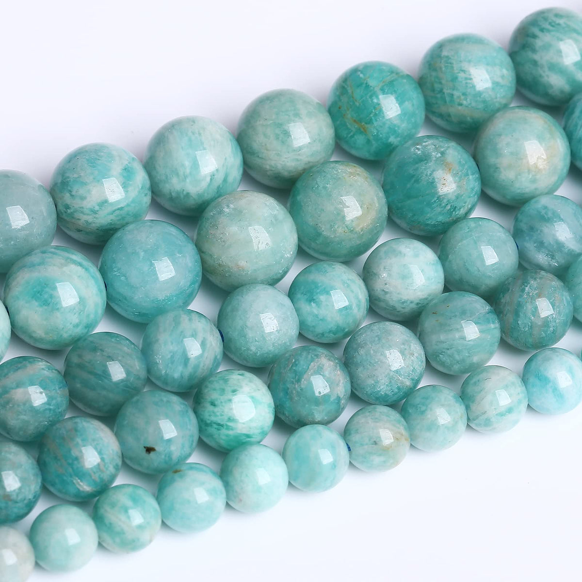 10mm 36pcs Natural Amazonite Blue Stone Beads for Jewelry Making AAA Round Loose Beads Energy Healing Power Stone Beads DIY Bracelet Necklace 15"(Amazonite, 10mm)