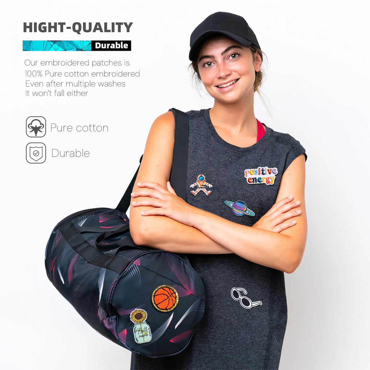 Solasocool Embroidered Iron on Patches Applique 70pcs Assorted Styles Iron on/Sew on Patch for Clothes Hats Backpacks Fabric Cute Embroidery Patches for Clothing Jeans Jackets DIY Accessories