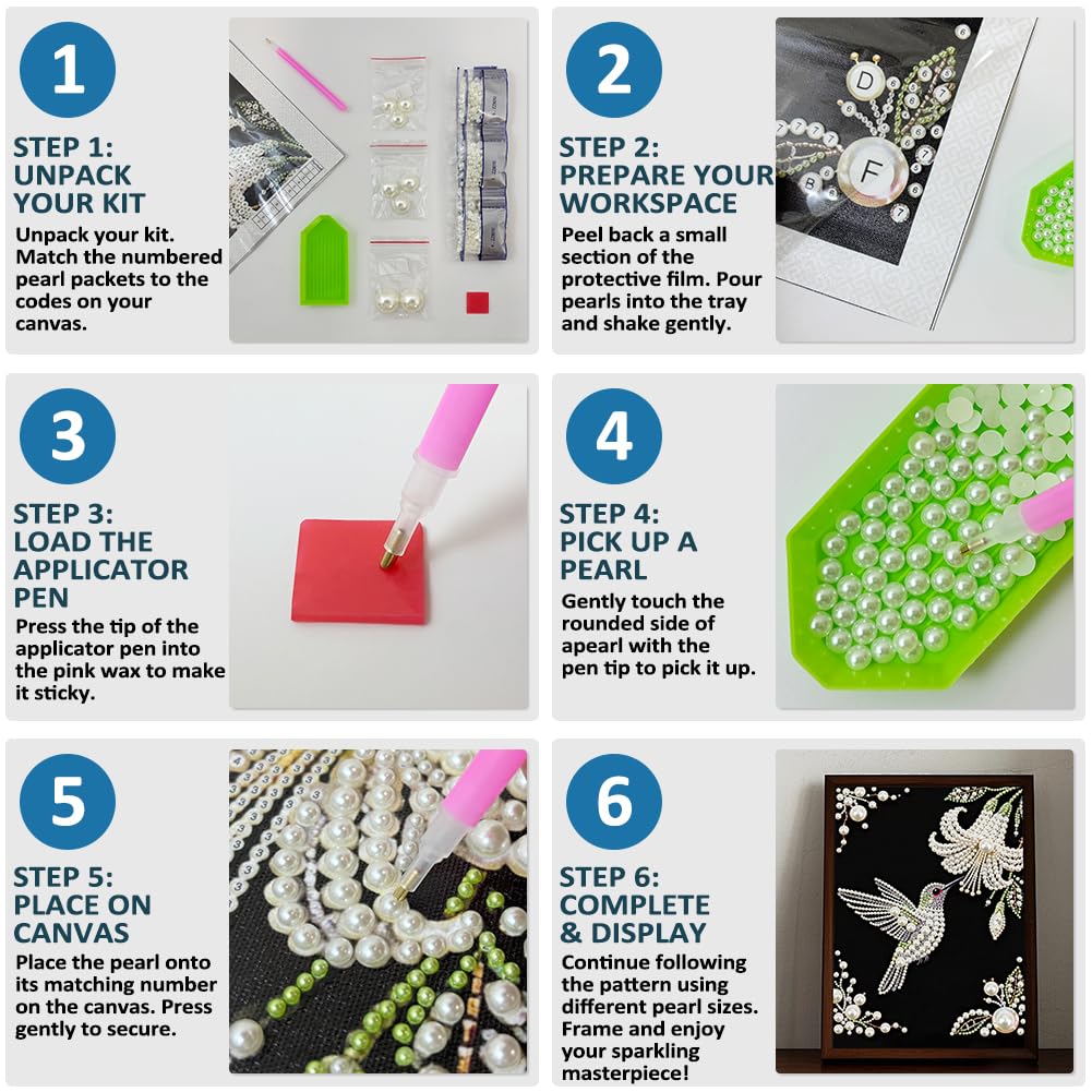 DIADAY 5D DIY Pearl Painting Kit for Adults, Lighthouse Pearl Art with Diamond Special Shape Rhinestones Accents, 3D Relief Beads Craft Home Wall Decor Gift, 12 x 16 Inches