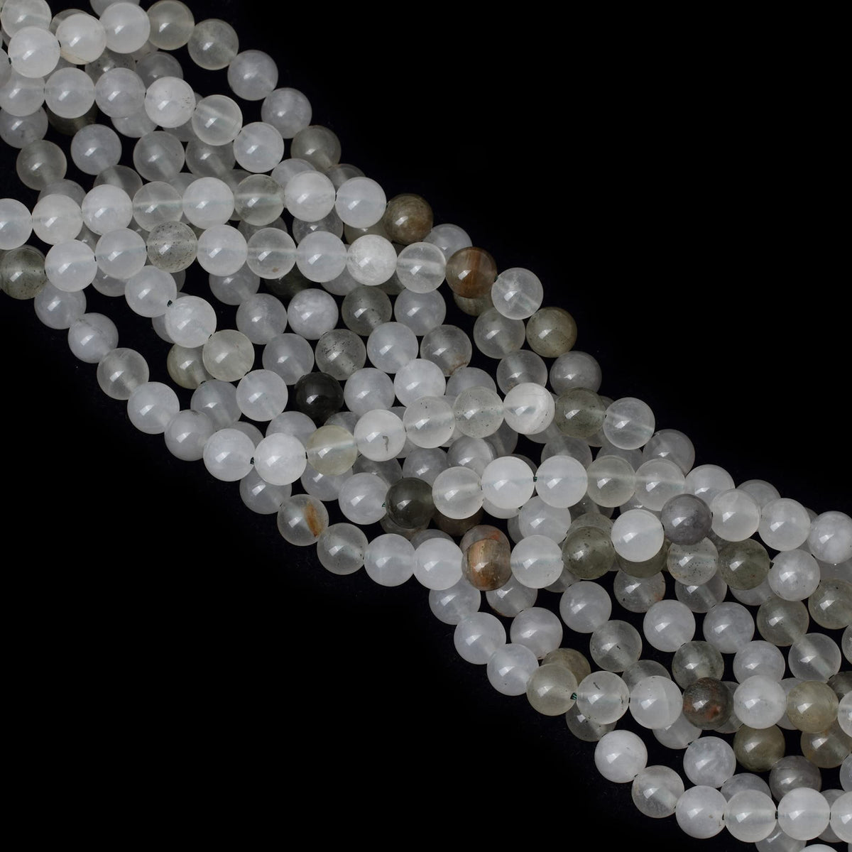 CHEAVIAN 45PCS 8mm Natural Light Green Ice Quartzite Crystal Round Loose Beads for Jewelry Making 1 Strand 15"