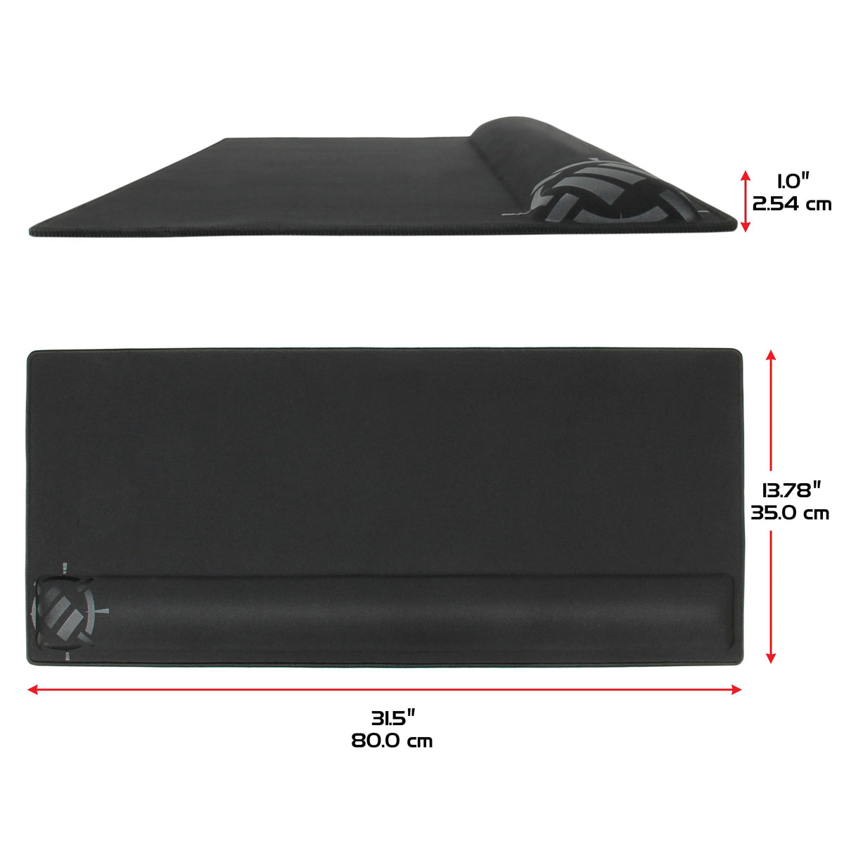 ENHANCE XXL Large Mouse Pad for Desk with 2XL Ergonomic Memory Foam Wrist Rest Support (31.5 x 13.78 x 1 inches) - Desk Pad with Anti-Fray Stitching & Soft Cushion Mat Surface, Designed in The U.S.