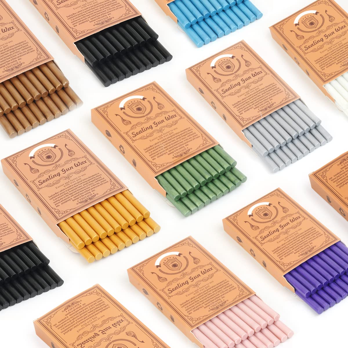 Wax Seal Kits, Wasole 20Pcs Pearl Purple Sealing Wax Sticks with 1 Pieces Glue Gun Set for Wax Seal Stamp, Great for Wedding Invitations, Birthday Cards, Envelopes, Gift Wrapping (Pearl Purple)