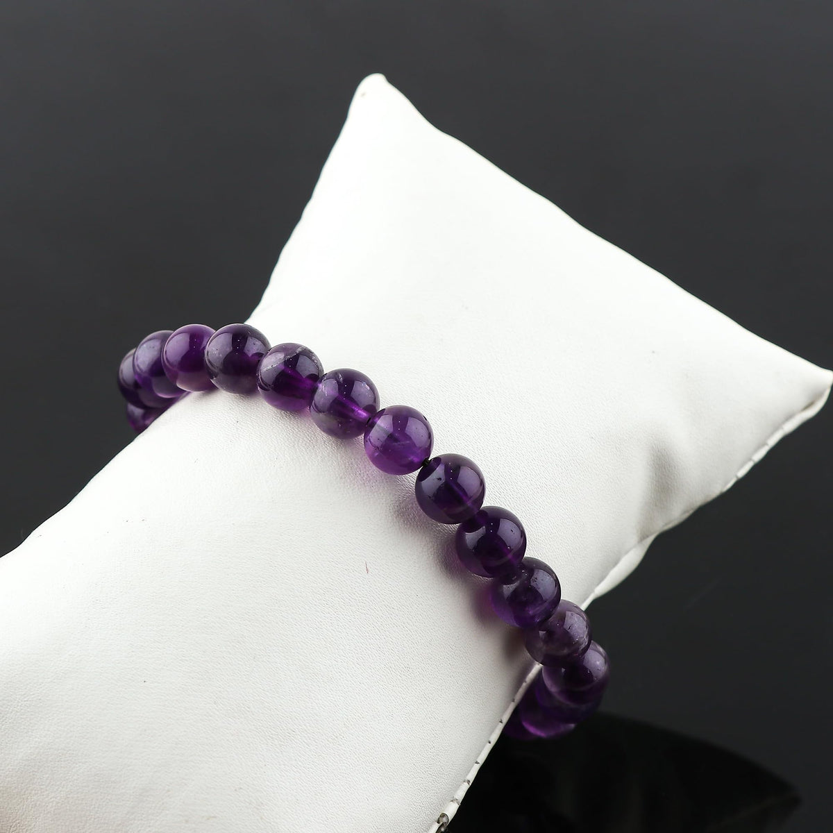 CRYSTALIS Purple Amethyst Bracelet for Boosting Protection-Spirituality and Good Fortune - 8mm Beaded Bracelet for Women Men Unisex - Elastic Adjustable Size