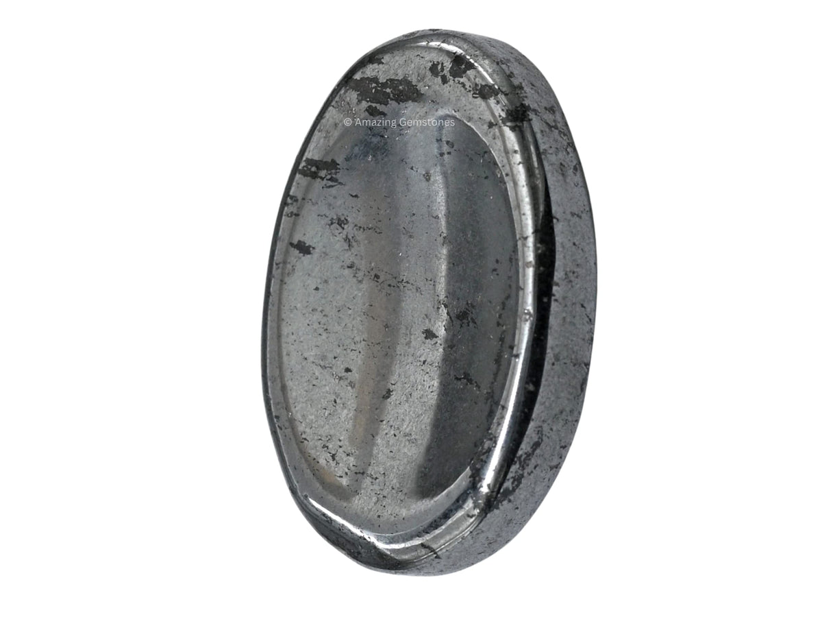 Amazing Gemstone Hematite Worry Stone Crystals and Healing Stones - Worry Stones for Stress Relief Gifts - Piedra Crystal Fidget for Meditation,Relaxation - Unique Stocking Stuffers and Birthday Gift