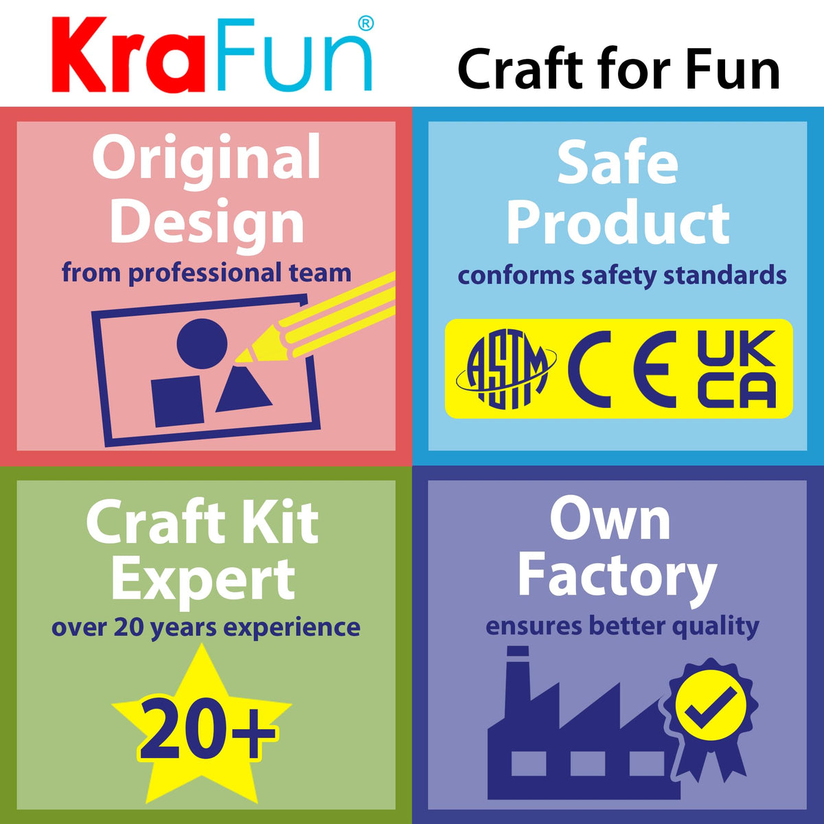 KRAFUN My First Sewing Kit for Beginner Kids Arts & Crafts, 7 Easy DIY Projects of Stuffed Animal Dolls and Plush Pillow Craft, Instructions & Felt, Gift for Girls, Boys, Learn to Sew, Embroidery