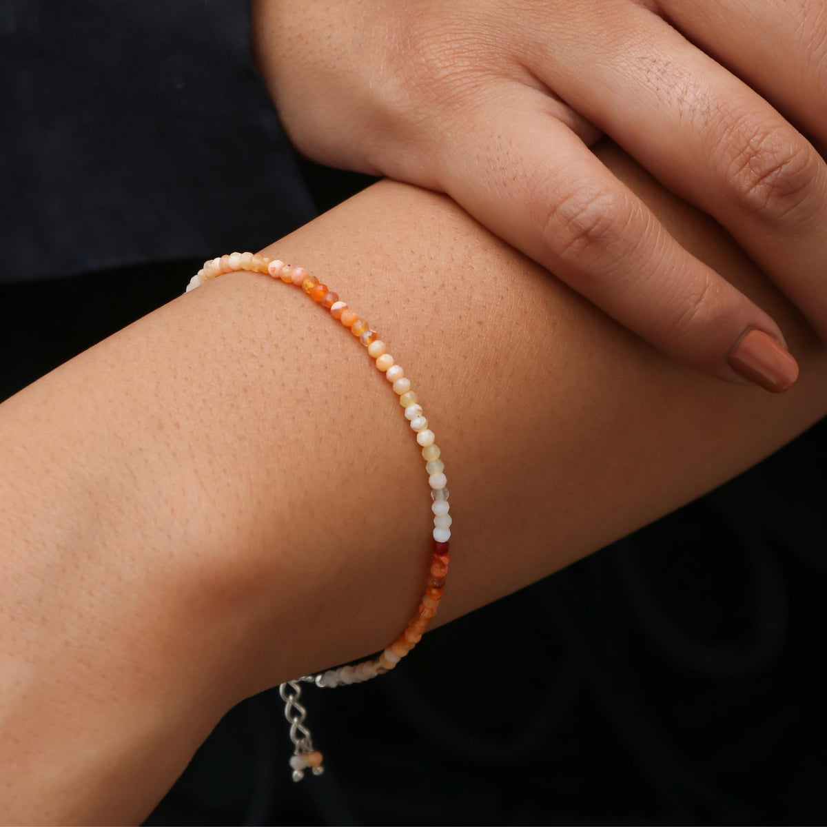 Gempires Lapis Lazuli Bracelet for Women | Dainty Handmade Gemstone Beaded Bracelet 2.5 mm | Minimalist Stacking Jewelry | Lightweight Everyday Bracelet | Deep Blue Stone Gift for Her