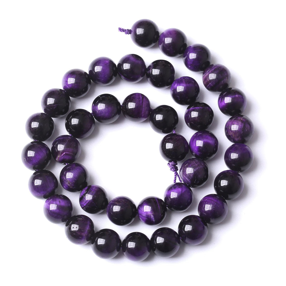 90PCS 4MM AAA Purple Tiger Eye Stone Beads Natural Gemstone Bead Crystal Healing Energy Jewelry Making DIY 15 inches