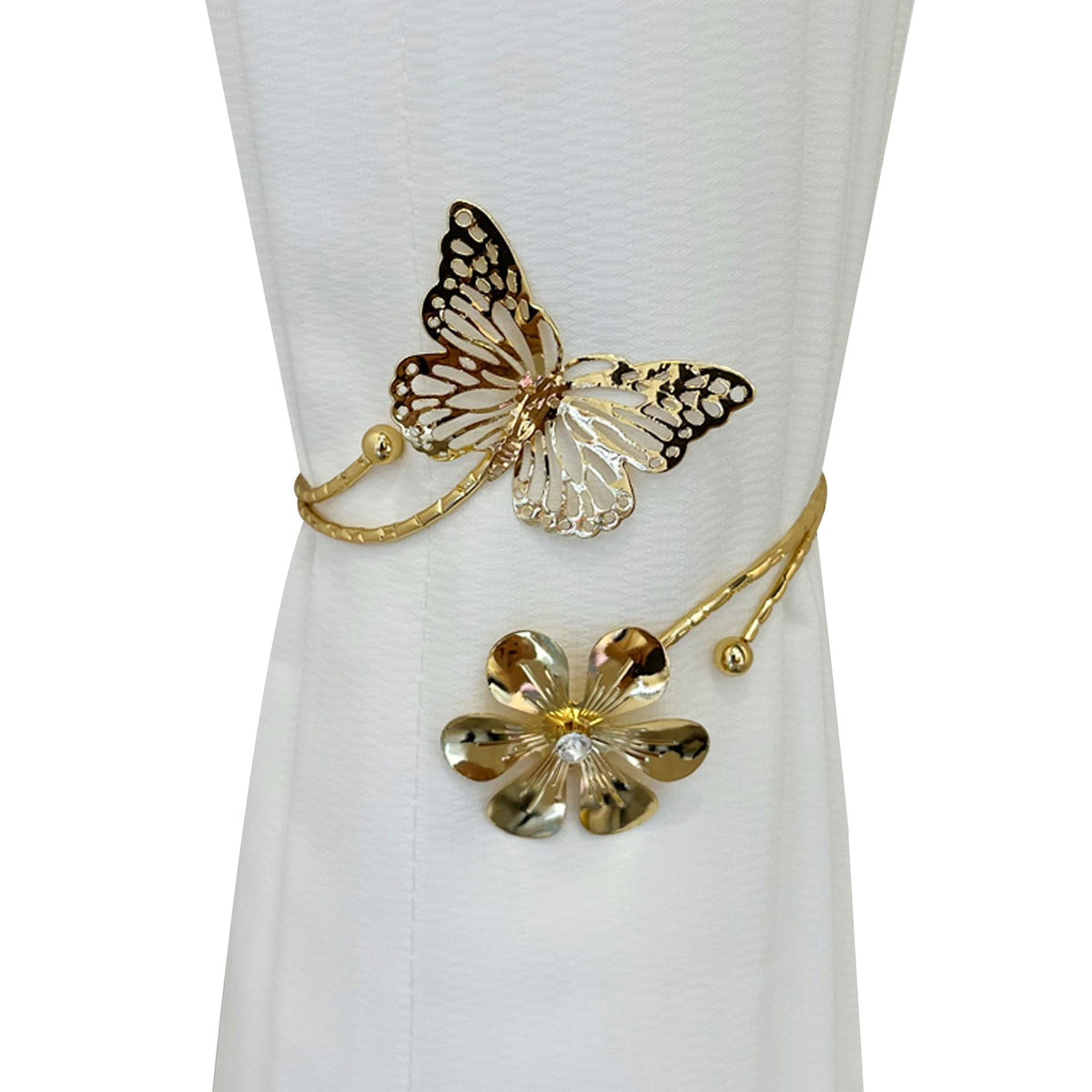 Lagnlnaoy 2pcs Metal Butterfly Curtain Tieback DTY Beautiful Curtains Tie Backs Exquisite Light Luxury Fashion Curtain Binding Strap New Home Housewarming Gifts