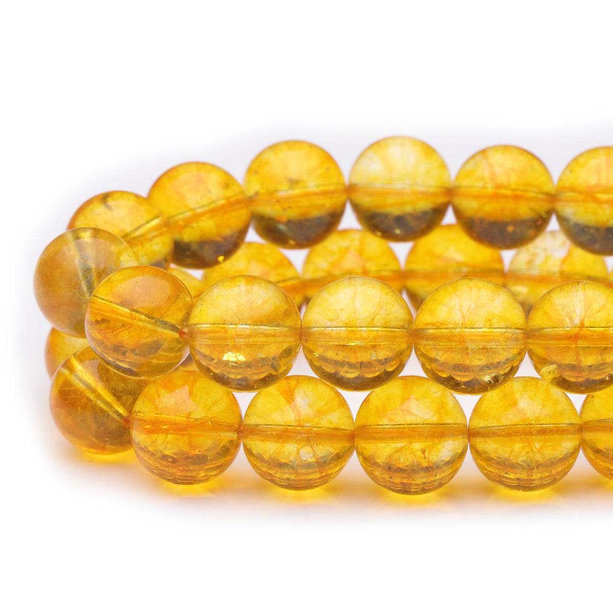 Youngbling Natural Crystal Beads for Jewelry Making,8mm Citrine Polished Round Smooth Stone,Genuine Real Stone Red Beads for Bracelet Necklace 15 Inch