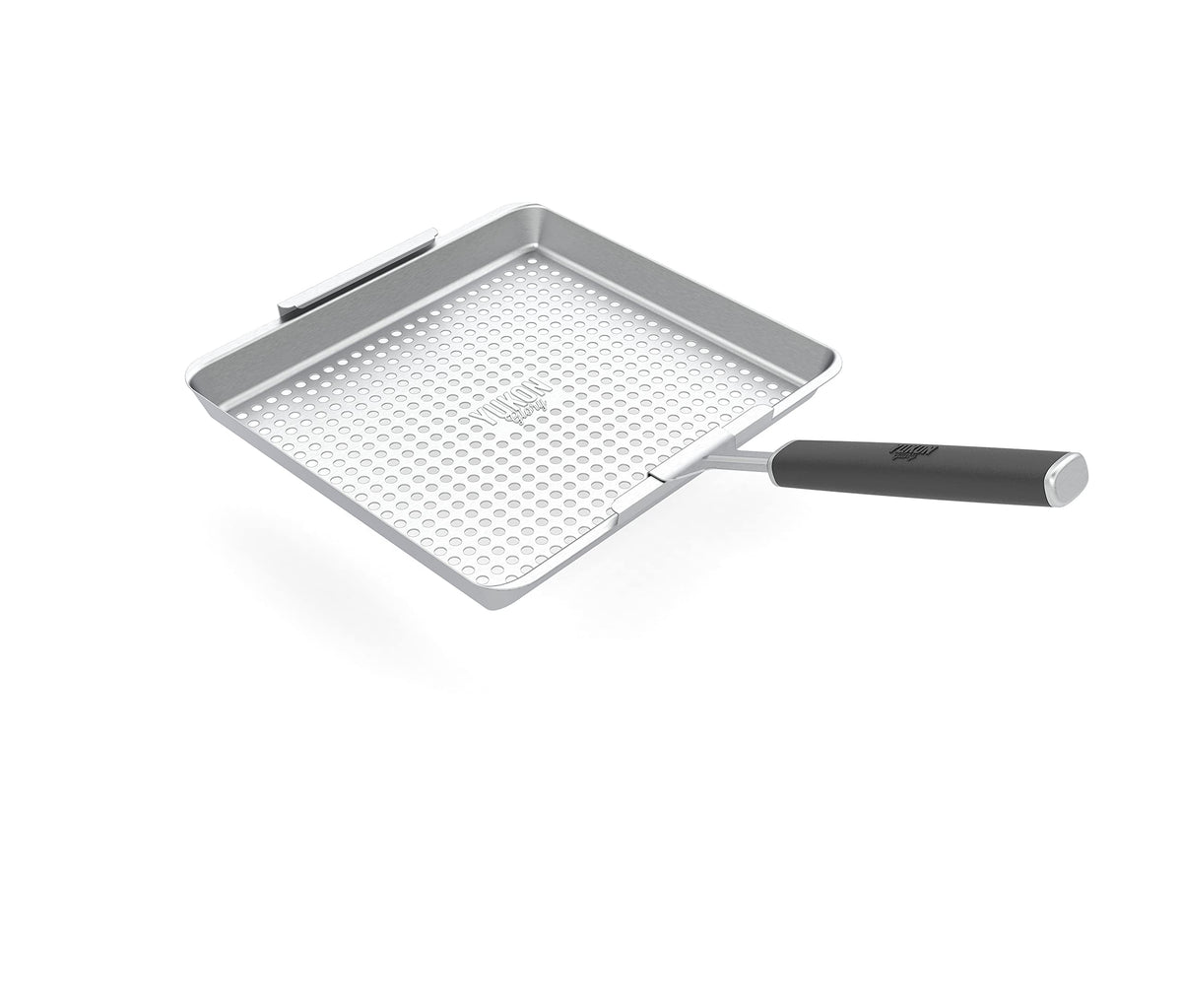 Yukon Glory™ BBQ 'N SERVE Wide BBQ Grill Basket The Grilling Basket Includes a Clip-On Handle - Perfect Grill Baskets for Outdoor Grill Vegetables or Fish Basket & Meat